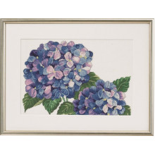 Blomsterbroderi Pæon/Hortensia